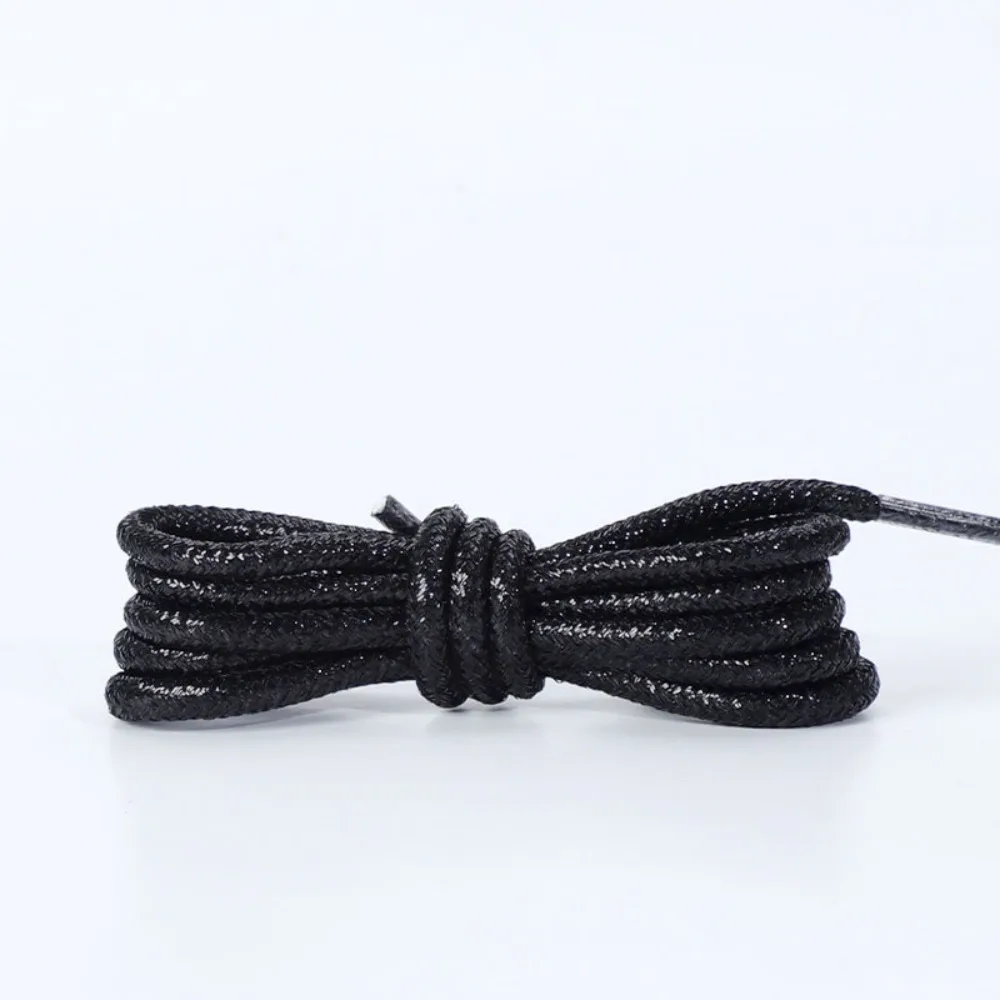 1Pair Trendy Pearlescent Round Glitter Shoelaces Casual Creative Sneaker Laces Colorful Lurex Shoelaces Shoe Accessories