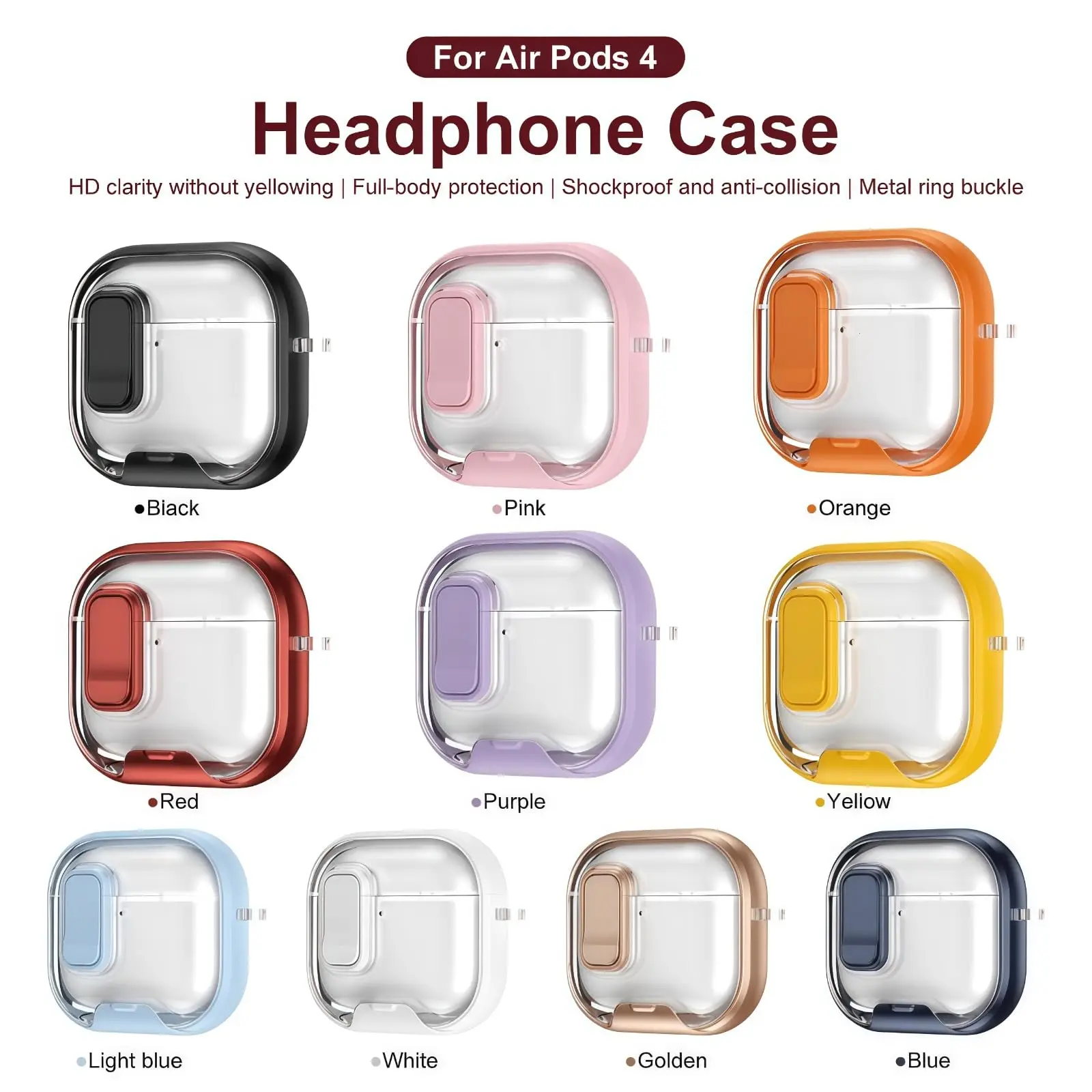 Phone Stand Case For Airpods Pro 3/Pro 2 /Pro 2025 Protective Case Cover for AirPods 4 Case with Keychain for Airpods Pro 3 Case - Image 6