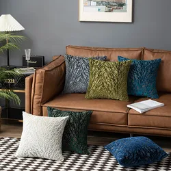 Pillow Cover Cut Velvet Simple and Atmospheric Sofa Cushion Cover,Three-dimensional Plush Car Pillowcase 45cm
