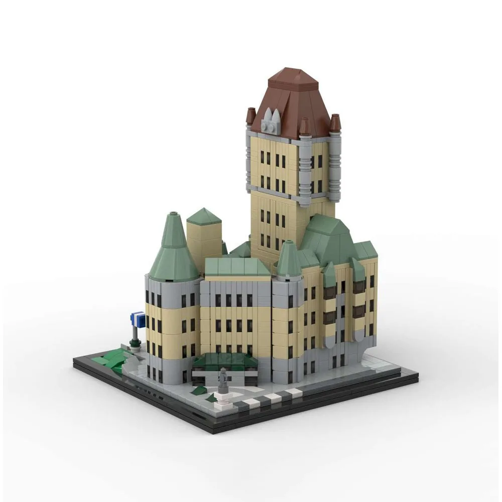 MOC Chateau Frontenac Québec City 모듈러 빌딩 블록, 시카고 워터 타워 조립 모델 장난감 벽돌, 어린이 생일 선물