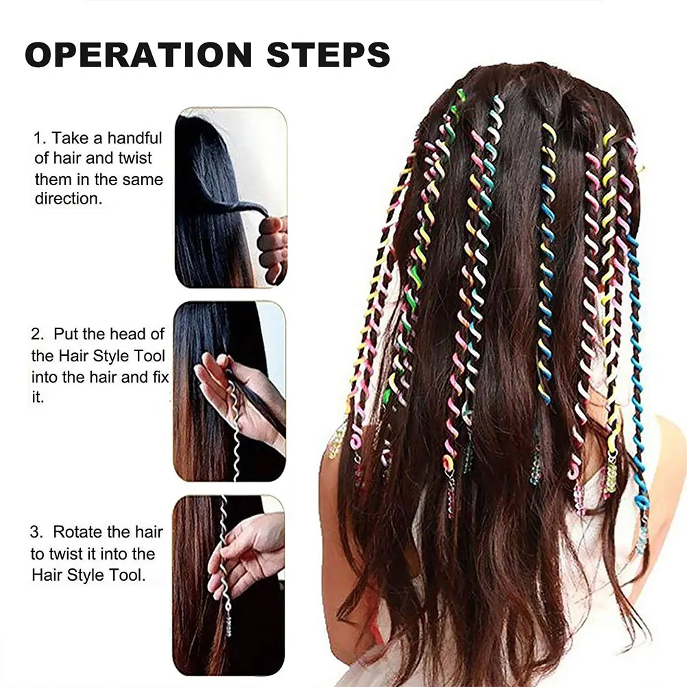 

12Pcs Girls Hair Styling Tools Set for Braiding Curls Ponytails DIY Updos Lightweight Clips Ideal for Thick Or Thin Hair Fashion