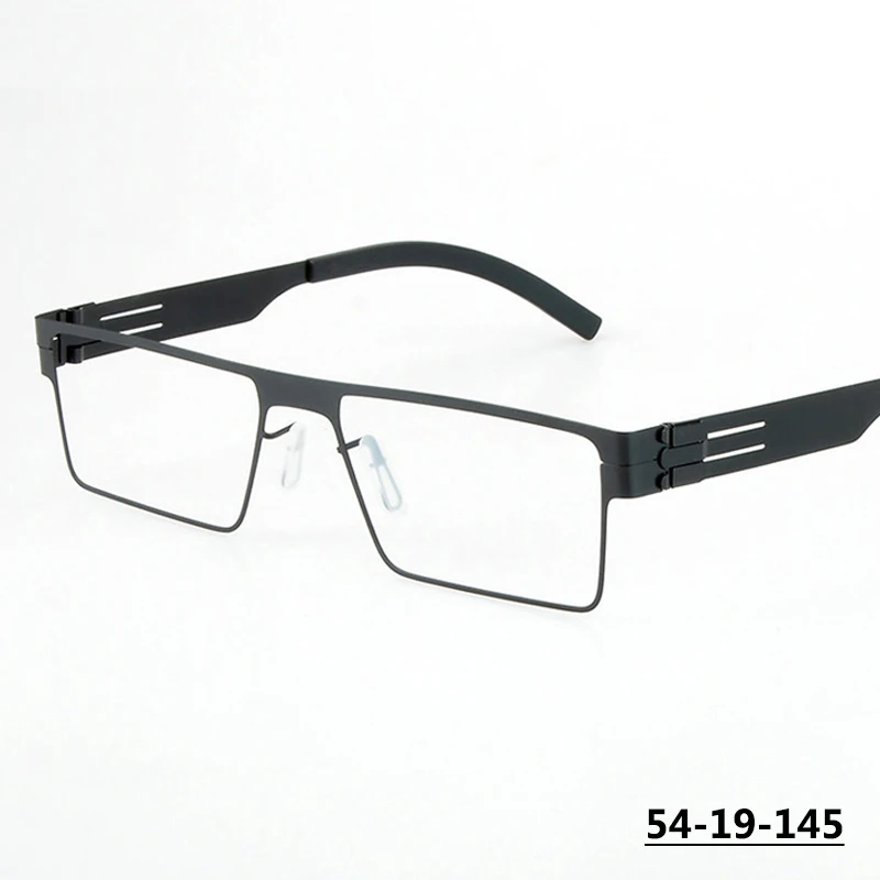 Square Screwless Glasses Frame Ultra-light Memory Thin Steel Men Business Full Frames Germany Designer Women Fashion Eyeglasses