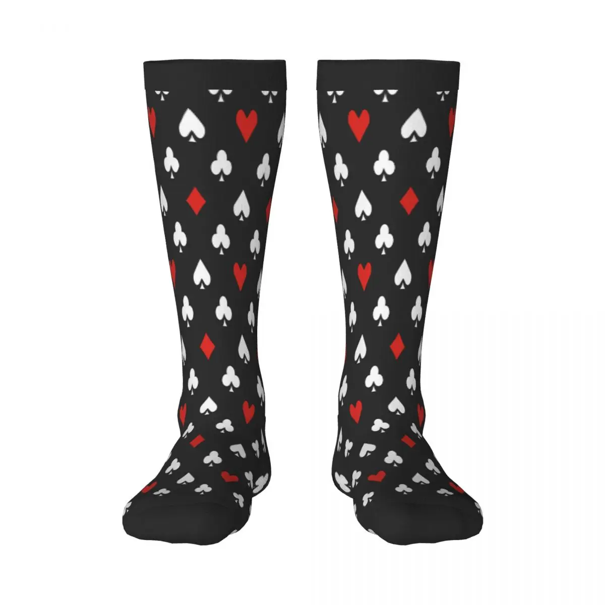 Unisex Socks Autumn Winter Card Suits Poker Long Socks Business Casual Harajuku Streetwear Sports Socks Sox