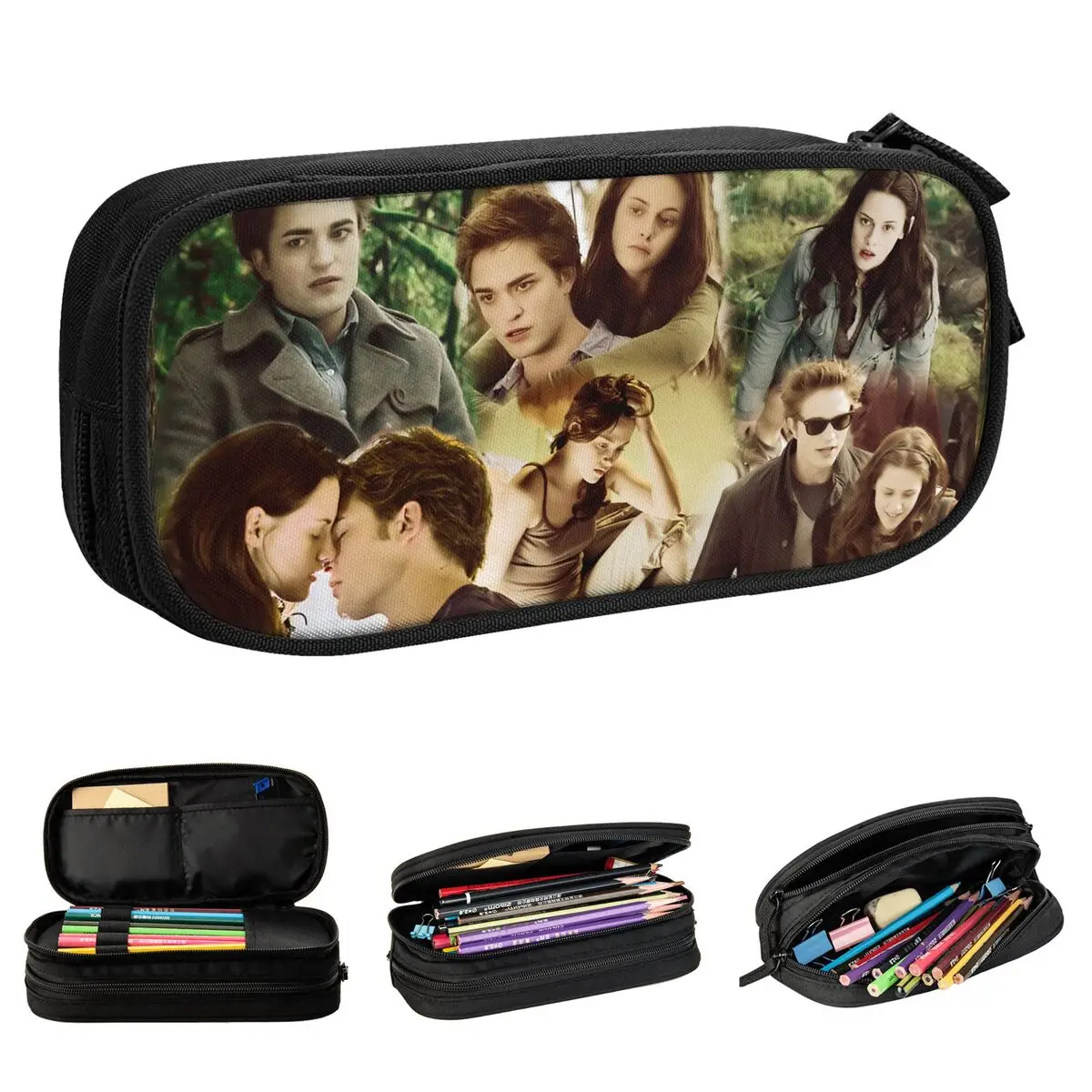 Edward Bella Pencil Case Fashion The Twilight Saga Movie Pen Box Bags Kids Large Storage studenti School Cosmetic Pencil Box