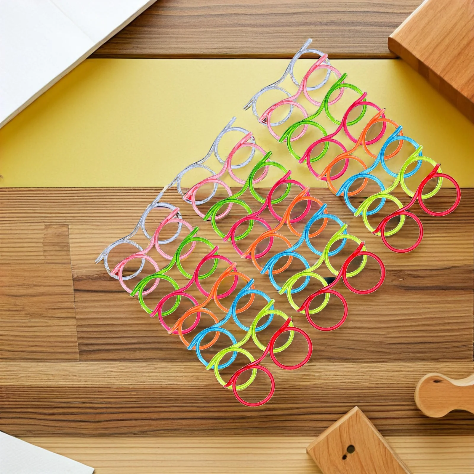 

Funny Glasses Straws 10 24pcs Pack Colorful Drinking Straws Party Favors Eyewear Props Novelty Kids Birthday Accessories