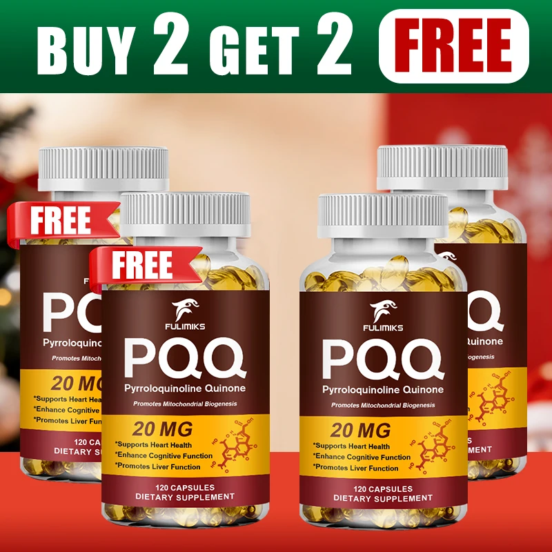Buy 2 Get 2 Free! PQQ Capsules, Support Sustained Mental Energy, Sharp Focus & Healthy Aging, Reduces Fatigue & Overall Wellness
