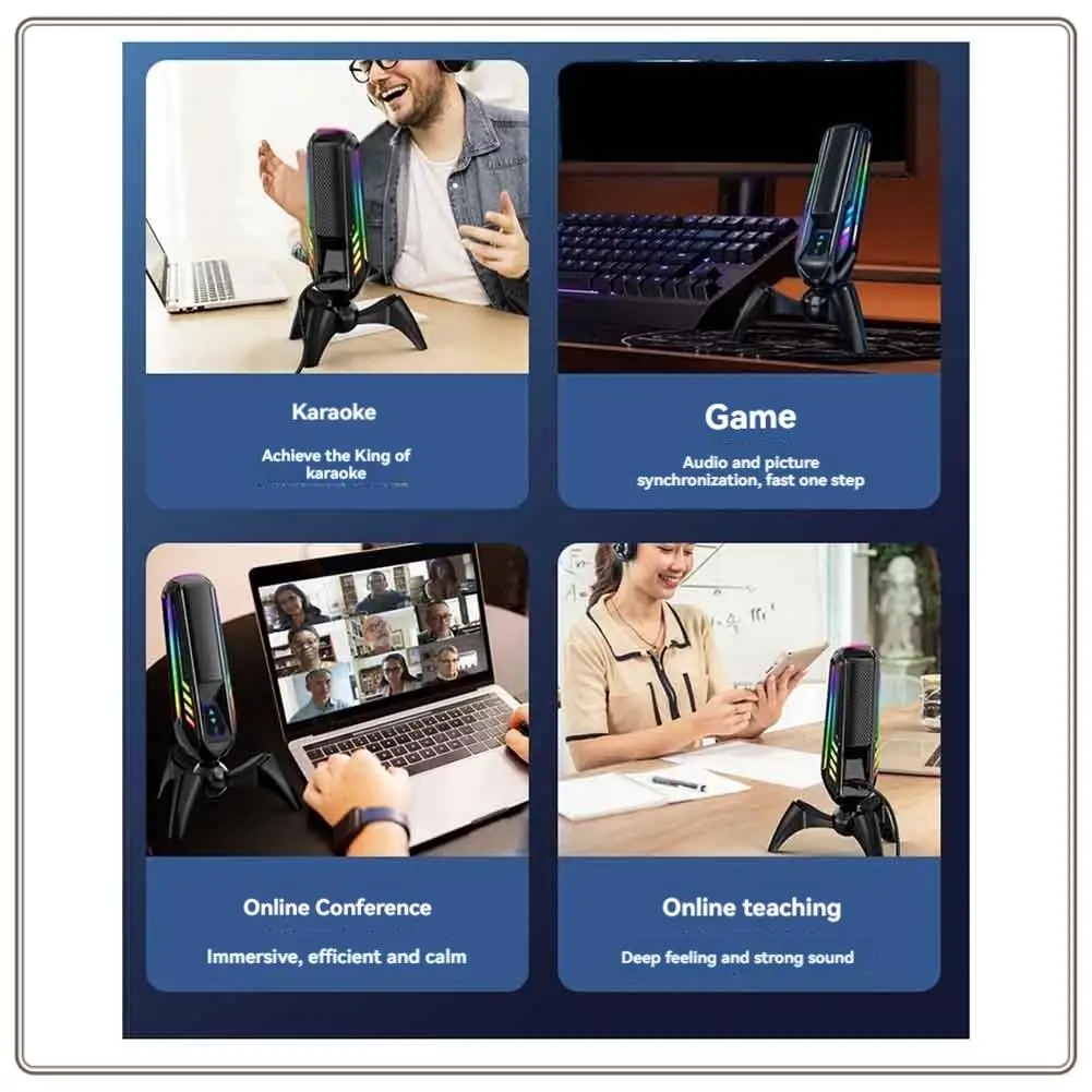 

Reliable-USB Microphone Computer Gaming Microphone For PC Recording Mic Campatible With Desktop Laptop,USB Microphone Computer G