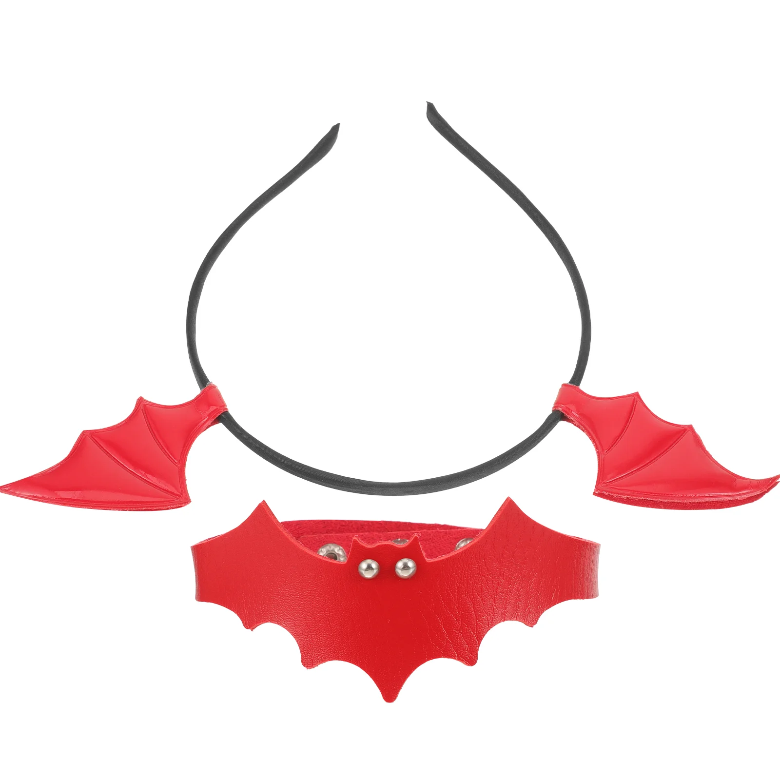 

Vampire Costume Bat Headband Collar Outfit Festival Hair Accessories Halloween Decor Woman Headwear