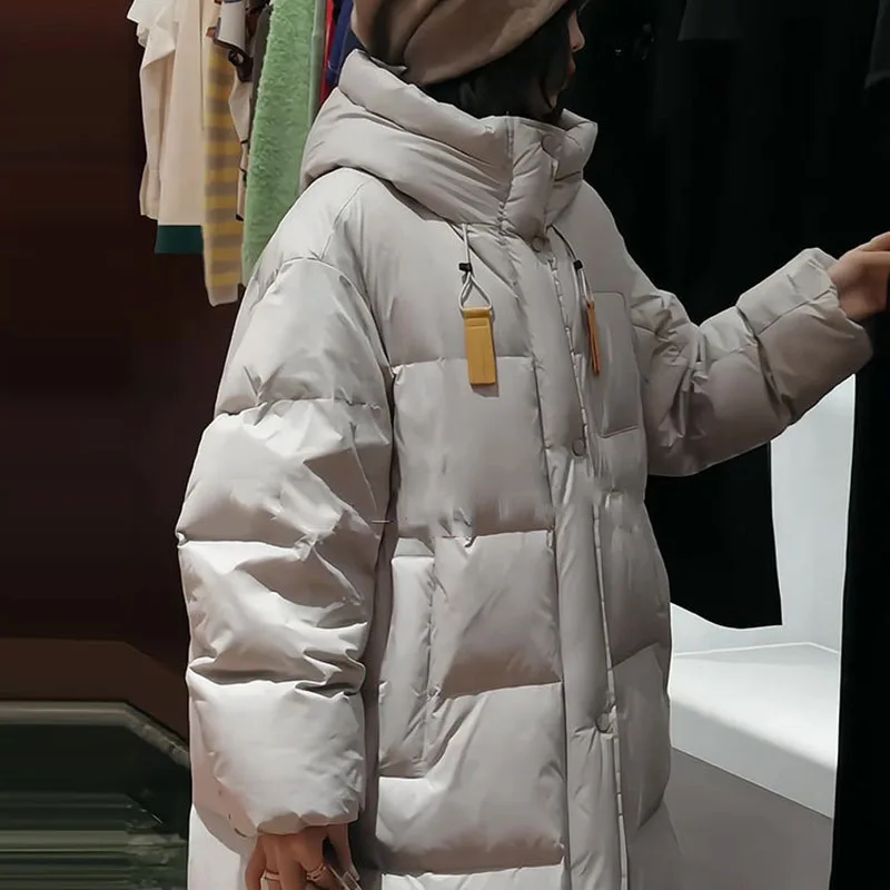パーカーダウンジャケット レディース 2025年冬新作 厚手リボン付きフード付き 極寒対策 暖かいジャケット 高品質 レディースダウンジャケット H577