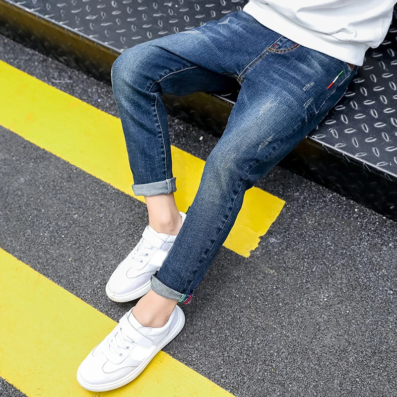 Afbeelding 6: IENENS Kids Jongens Jeans Mode Kleding Klassieke Broek Denim Kleding Kinderen Baby Boy Casual Bowboy Lange Broek 5-13Y