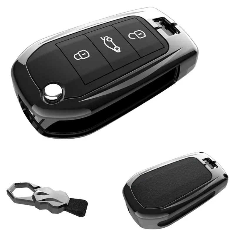 Zinc Alloy Car Key Cover Case Shell For Peugeot 208 2008 308 3008 408 508 107 301 Citroen C4 CACTUS C5 DS4 DS5 Holder Fob