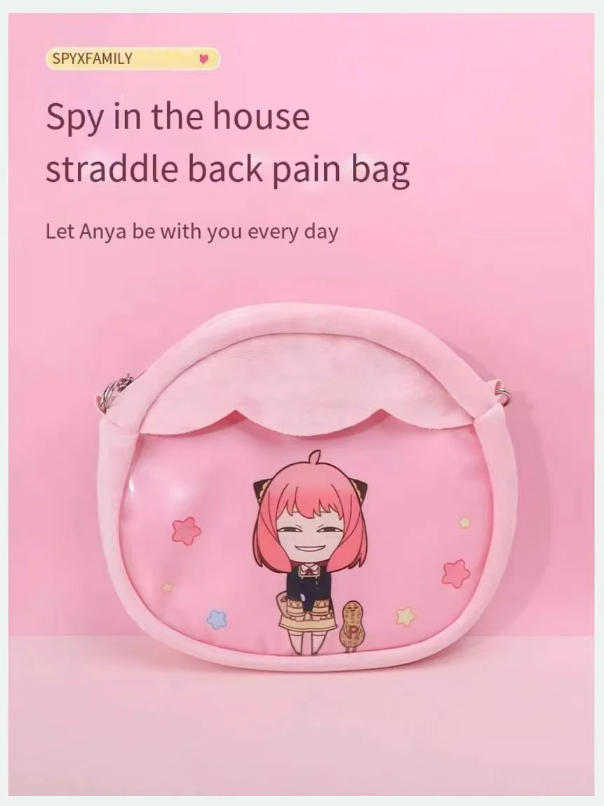 MINISO Spy Play House slant straddle Backpack Cute student plush bag Lightweight travel casual all-match bag