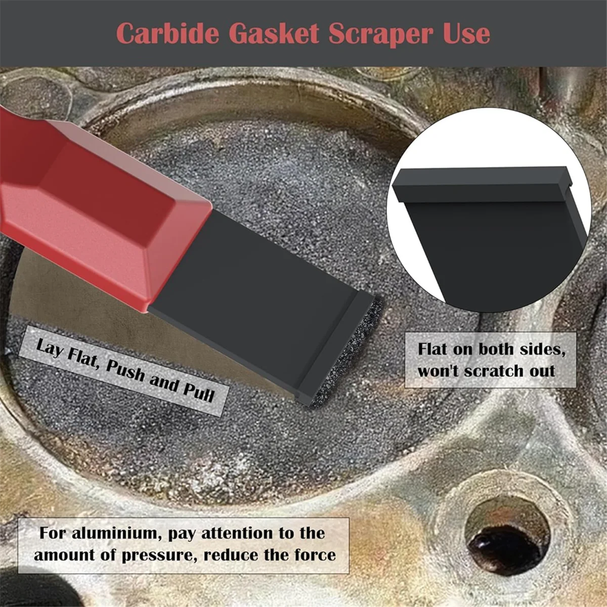 AA41T Carbide Scrapers , Super Carbide Gasket Scrapers for Metal and Automotive, 1-1/4 Inch and 5/8 Inch Carbide Scrapers Set