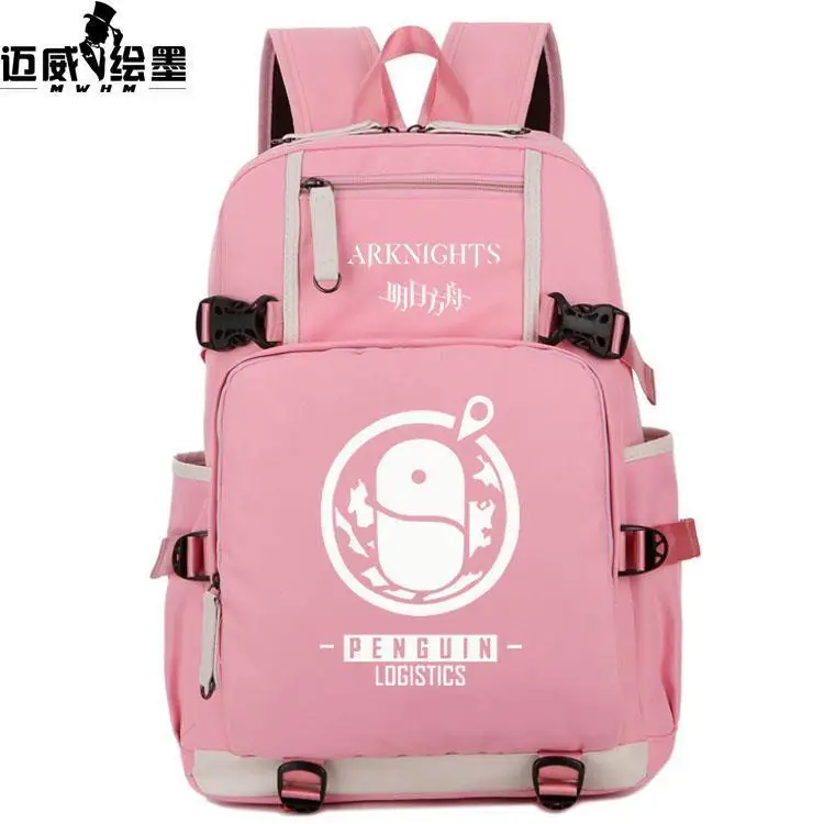 Arknights Anime Merchandise Amiya Angelic Male Female Primary And Secondary School Students Printed Backpack Laptop Bag Anime