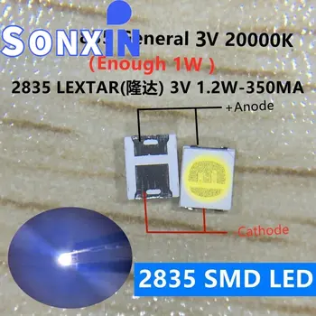 1000 ks originálních LEXTAR 2835 3528 1210 3V 1w-2W SMD LED pro opravu podsvícení TV, studené bílé podsvícení LCD LED 10 nejlepší prodej LED pásek 2835 2b6c - №2