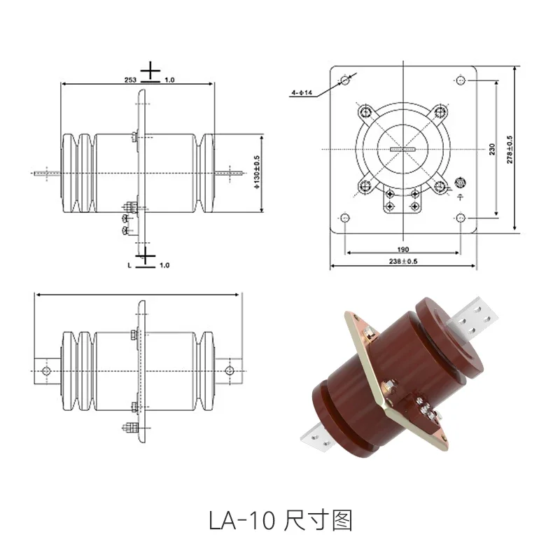 LA-10 High Voltage Current Transformer 10KV Wall Through Current Transformer Measurement 0.5 Measurement 0.2
