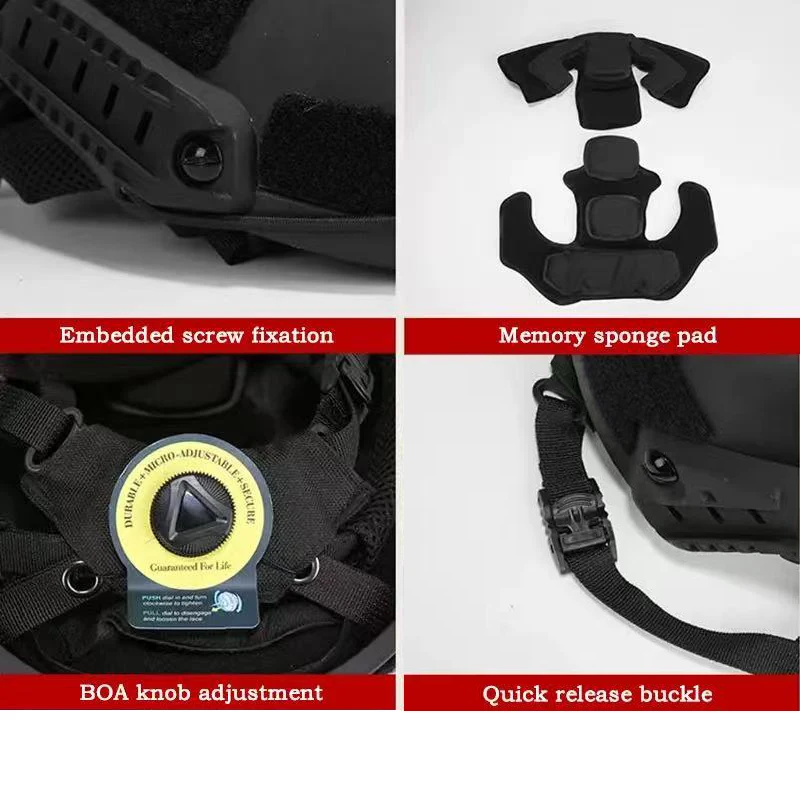 FAST Helmet ABS Lightweight with Adjustable Suspension & Dial for Cycling, Airsoft, Tactical Training