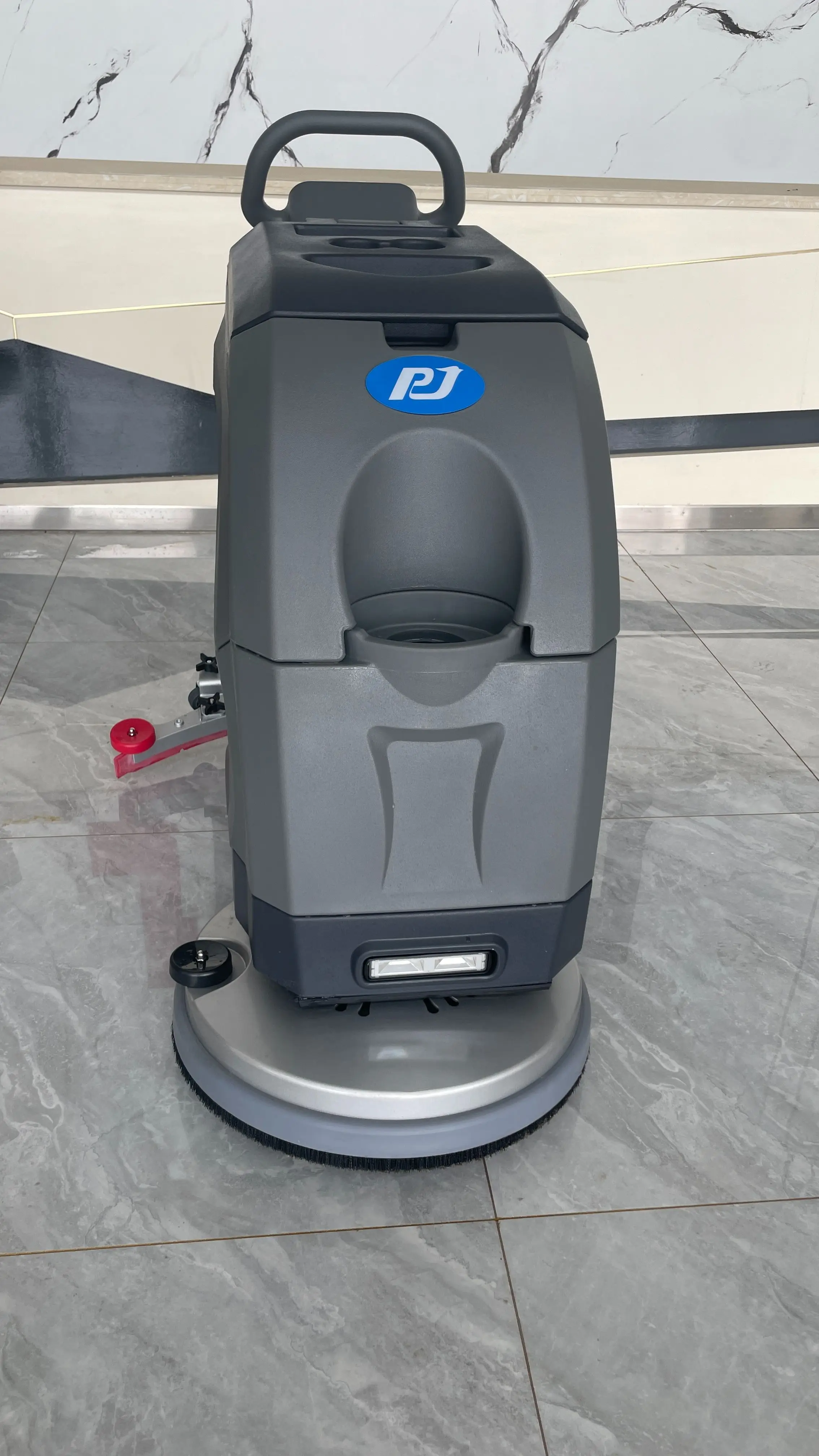 Battery Powered Floor Scrubber, Electric Walk Behind Washer for Tile and Concrete, Efficient Cleaning Machine