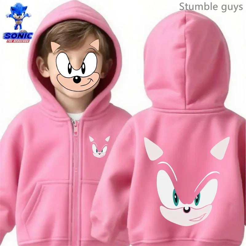 أطفال سونيك القنفذ البريدي هوديي ربيع الخريف الفتيان الفتيات ملابس رياضية البلوز الدافئة #1