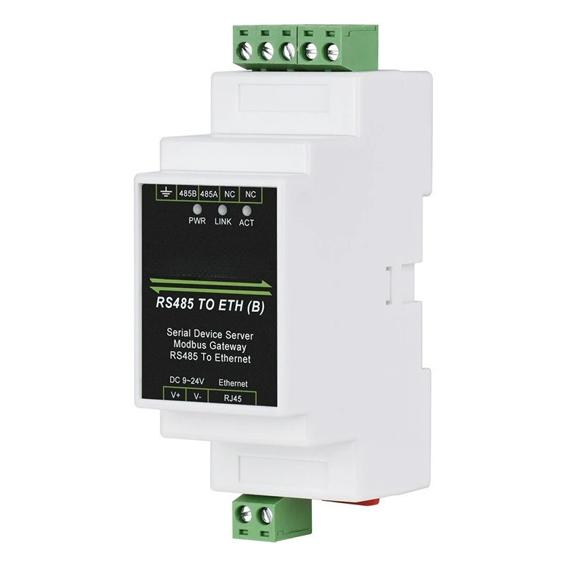 For Serial Port Server RS485 To RJ45 Ethernet Module with POE TCP/IP To Serial Port Module Rail Type