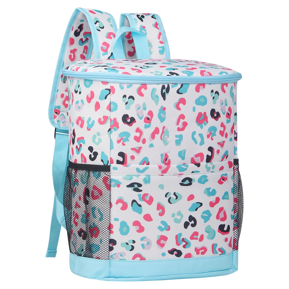 Bolsas enfriadoras de tela Oxford, bolsa de Picnic con estampado de leopardo, paquete de Picnic portátil para exteriores, mochilas para bebidas, bolsa refrigerada para alimentos