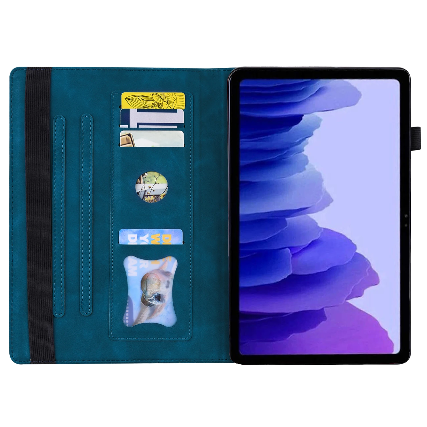 For Honor Pad X9a  /  X9 Pro Case PU Leather Protective Folio Tablet Cover with Card Holder - Blue