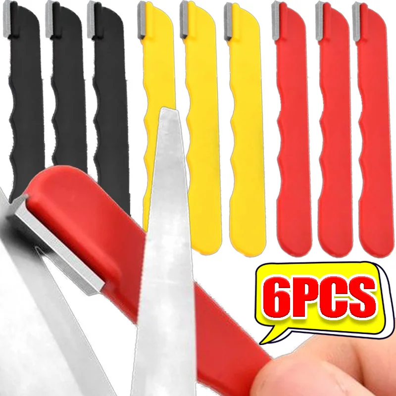 6/1PCS Quick Sharpener Portable Manual Knives Alloy Steel Grinding Scissor Kitchen Knife Sharpening Stone Pruning Grind Scraper