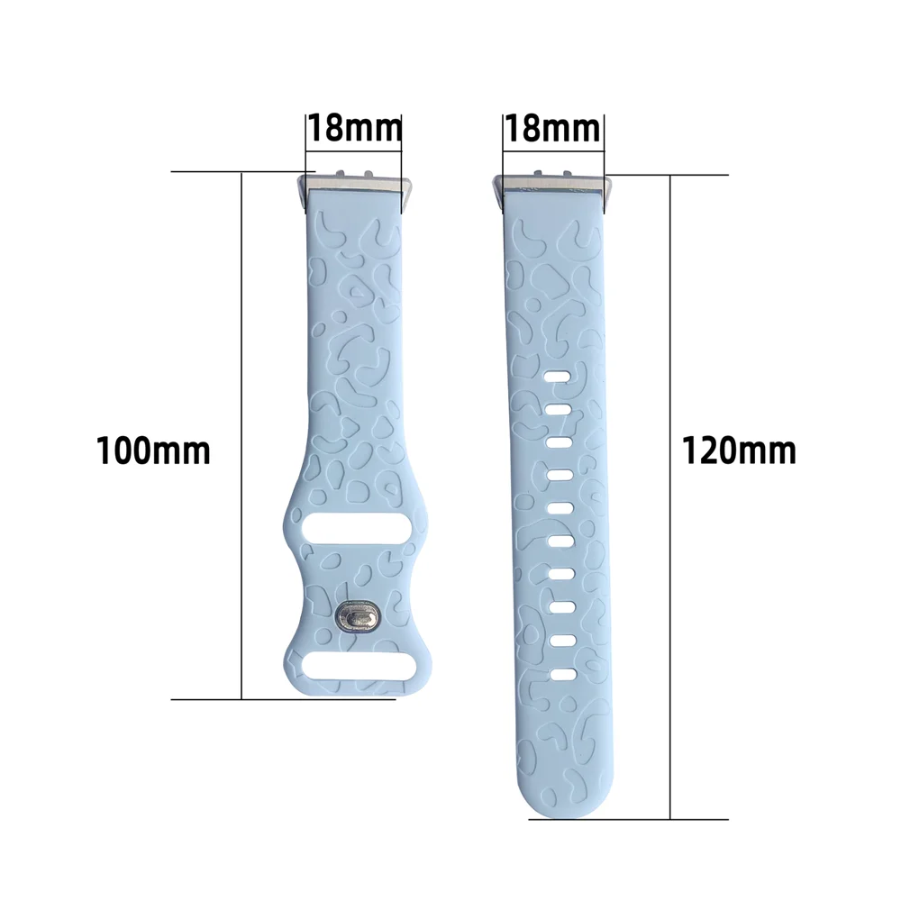 18mm silicone strap for Samsung Galaxy Fit3 SM-R390 leopard print bracelet sports band