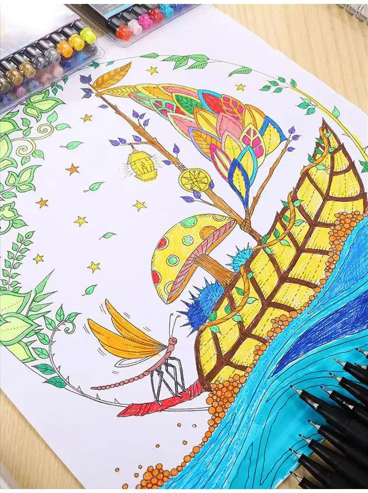 12/24/36/48/60/100 Kunstfarbige Stifte, feine Spitze, Marker, feine Spitze, Zeichenstifte, Fineliner-Stift für Journaling, Schreiben, Notizen, Kunst, Büro – Detail 9