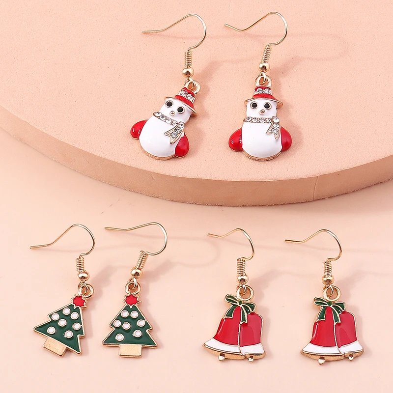 Neue Mode Mix Stile Frohe Weihnachten Ohrringe für Frauen Weihnachten Baum Deer Santa Baumeln Ohrringe Neue Jahr Schmuck Geschenke – Detail 33