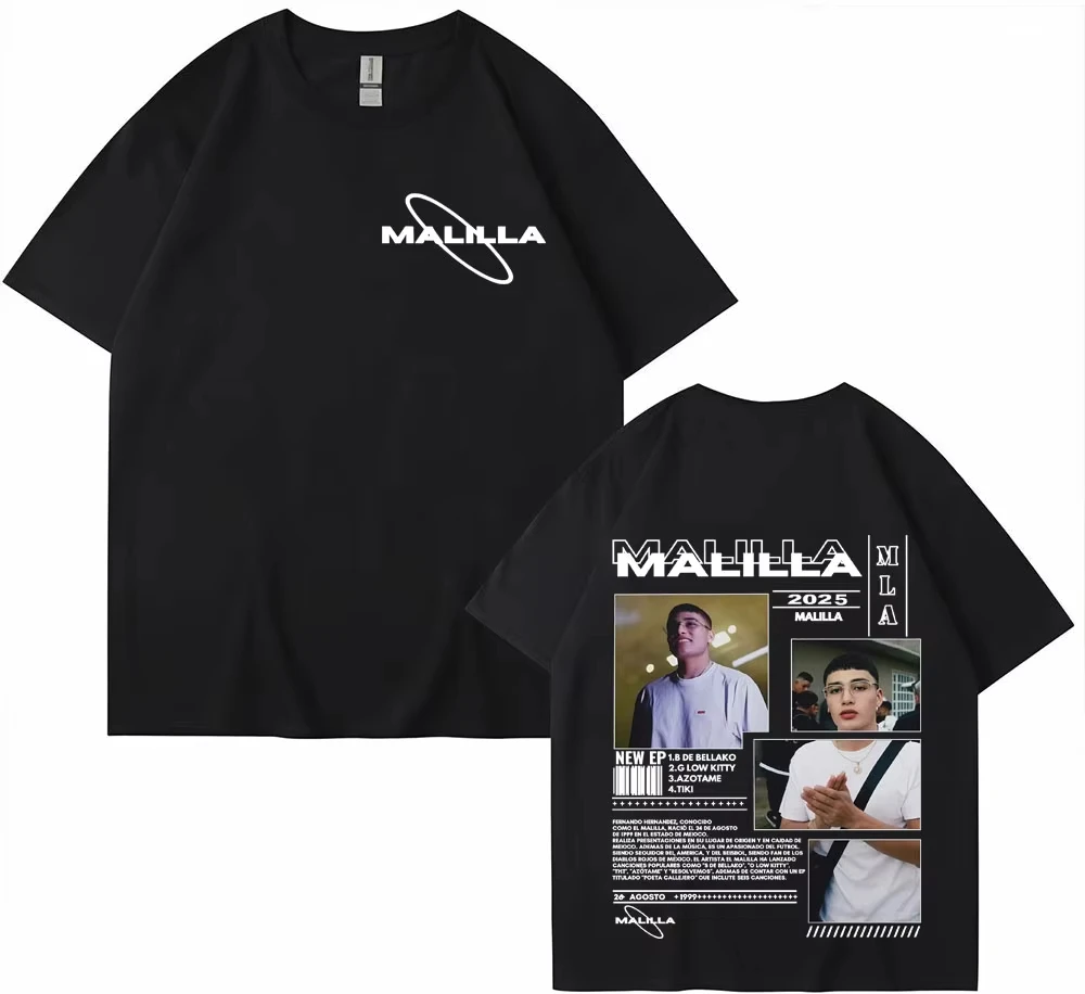 Singer Malilla Album Tour Graphic T Shirts Men's  women Fashion Hip Hop Trend T-shirt Unisex Loose  T Shirt Streetwear