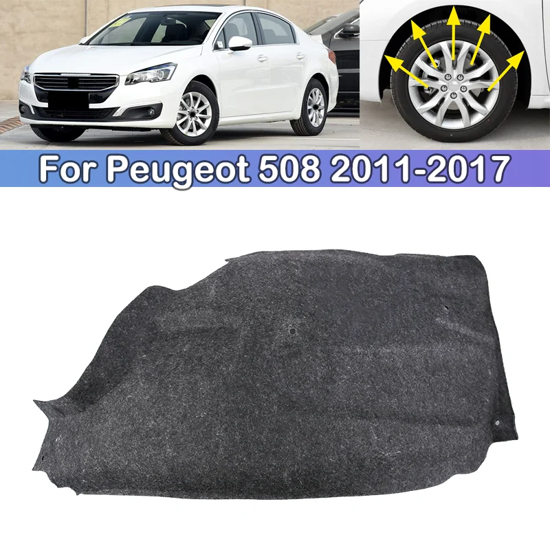 DCGO Fender Front Rear For Peugeot 508 2011 2012 2013 2014 2015 2016 2017 Lined Mudguard Fender lining Soundproofed