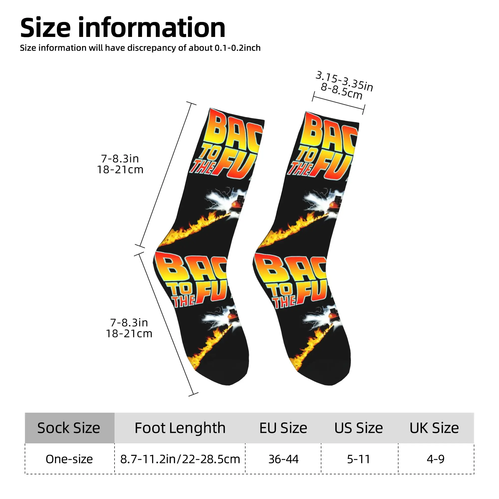 مخصص العودة إلى المستقبل 1980 فيلم Outaime الرجال طاقم الجوارب للجنسين الجدة مانغا الربيع الصيف الخريف الشتاء فستان الجوارب #6