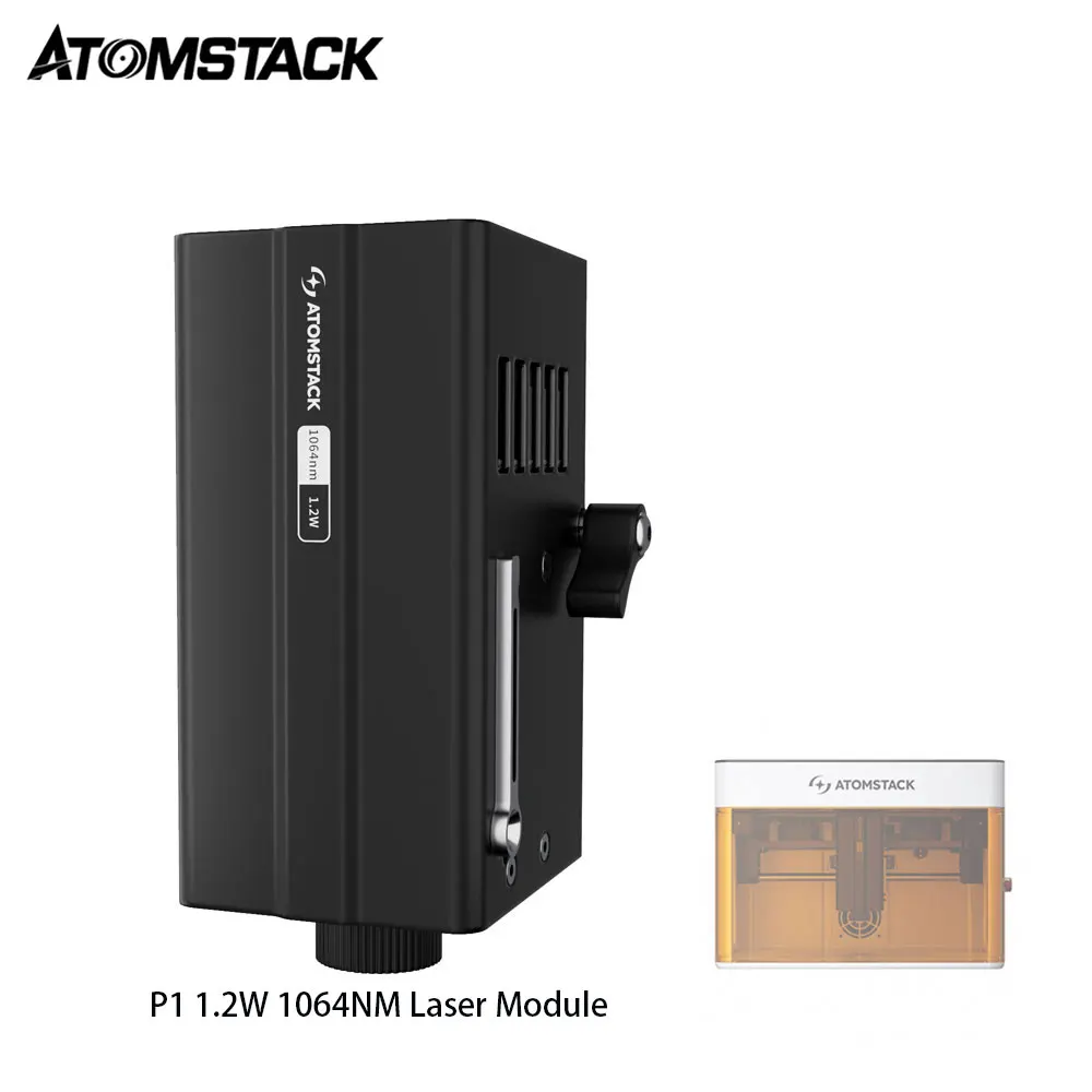 Atomstack P1 1,2 W 1064nm módulo láser infrarrojo máquina de grabado láser en Metal plástico acrílico joyería oro plata para P1