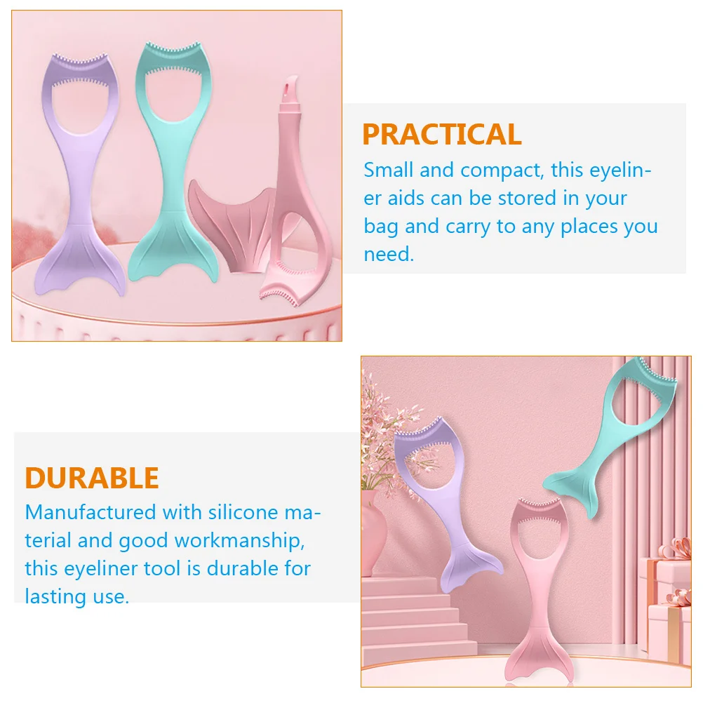 

Multi-Function Eye Makeup Tool Reusable Silicone Eyeliner Stencil Compact Design Ideal for Eyelash Eyebrow Shadow