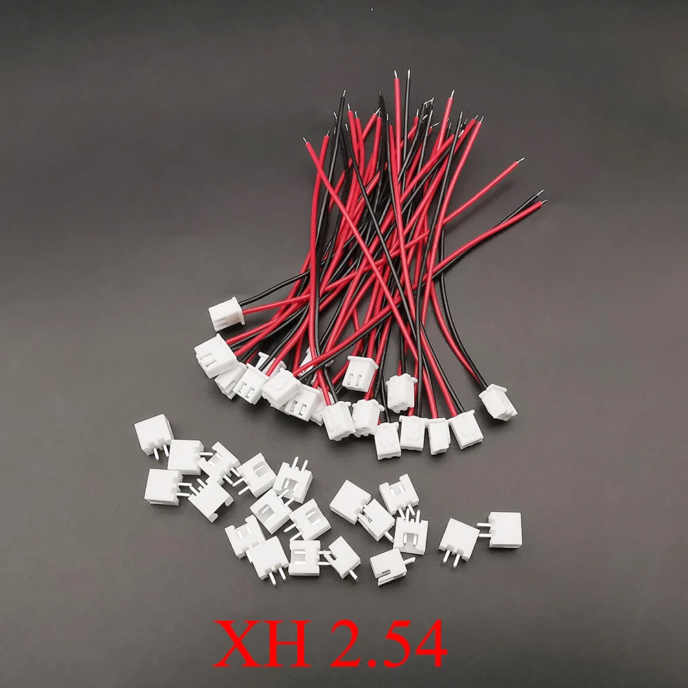 20Sets JST PH 2.0/XH 2,54 2Pin Männlich Weiblich Stecker mit Drähten Kabel 100MM 26AWG – Detail 2