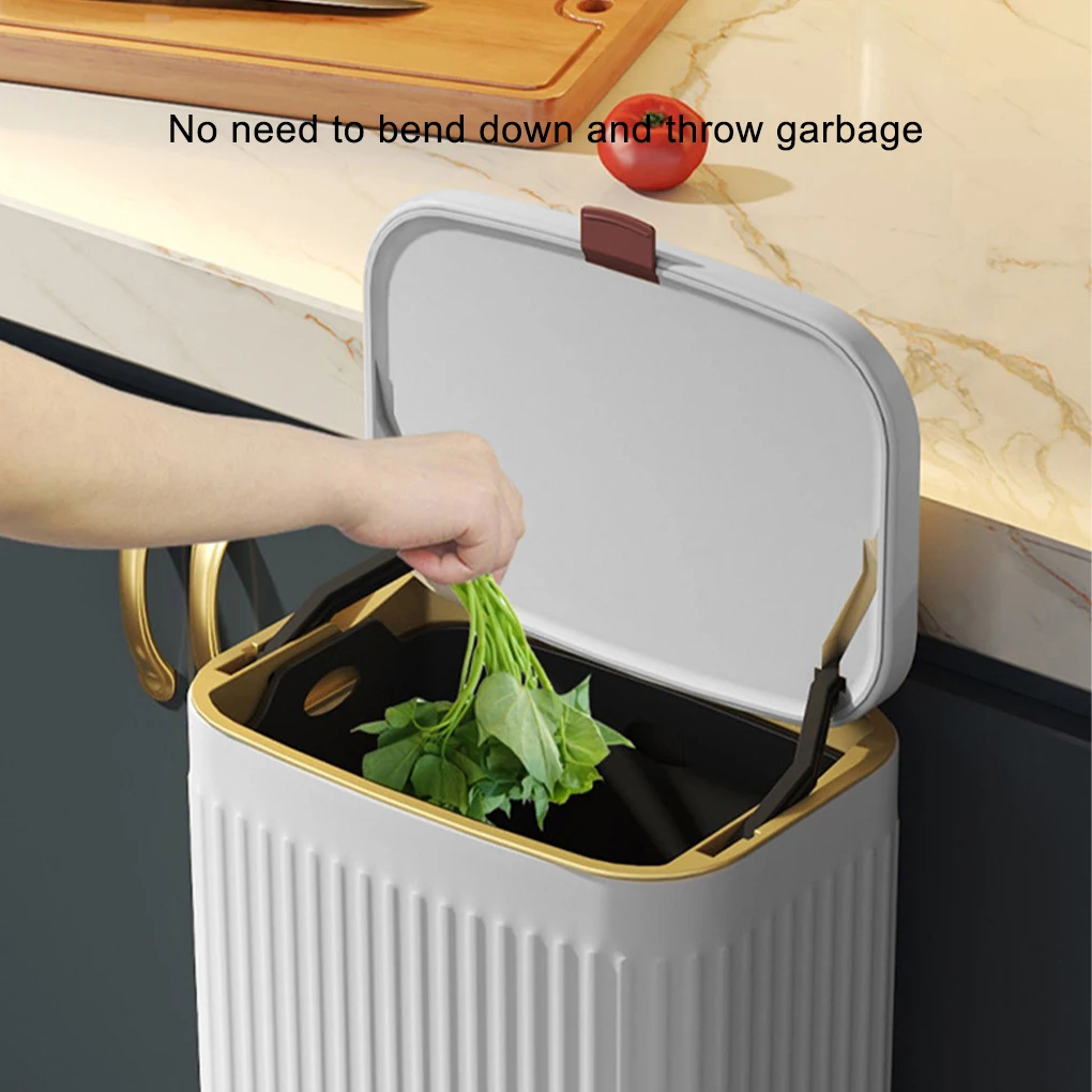 Stainless Steel Durable Kitchen Trash Can With Lid Long-lasting And Reliable Waste Management