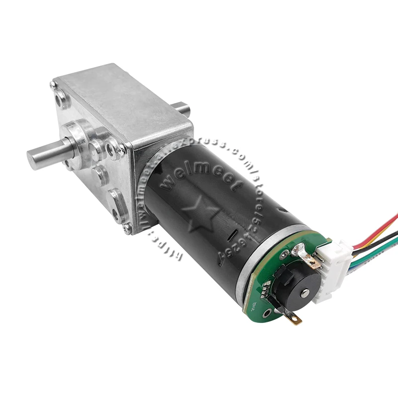 

1pcs DC12V 24V A5840-31ZY Dual Shaft Large Torque Turbo Worm Gear Motor With encoder and Full Metal Gearbox