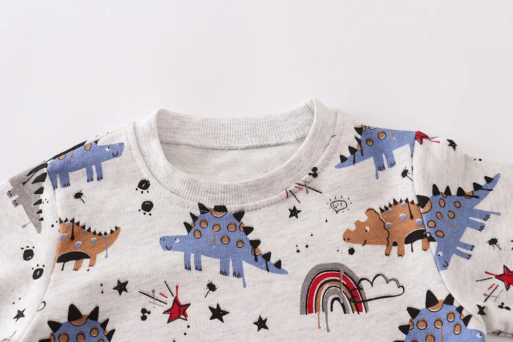 Autumn Boys Sweatshirt Kids Fashion Cartoon Round Neck Top Infant Casual T-shirt 2-7T Spring Europe and America Girls Clothes