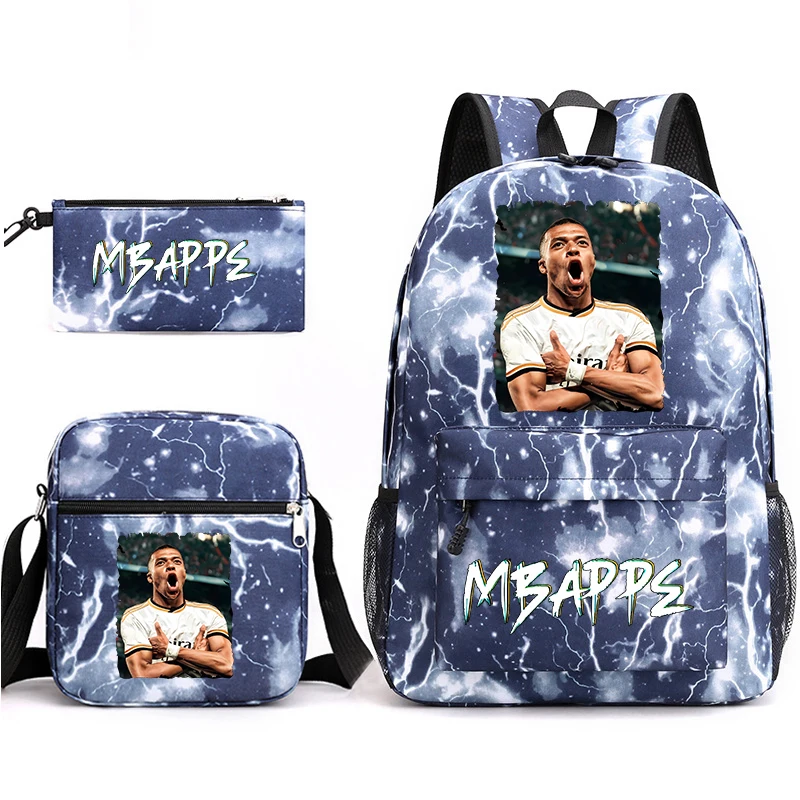 Conjunto de mochila estampada para estudiantes, bolso escolar para niños, bolso de hombro, estuche para lápices, Juego de 3 piezas