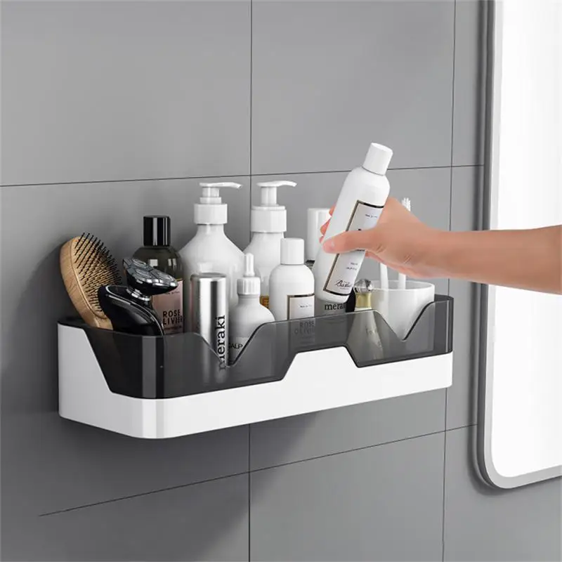 Shelf Convenient Portable Storage Rack Toilet Wall Simple Solid Household No Punching Wear-resistant Universal Bathroom Durable