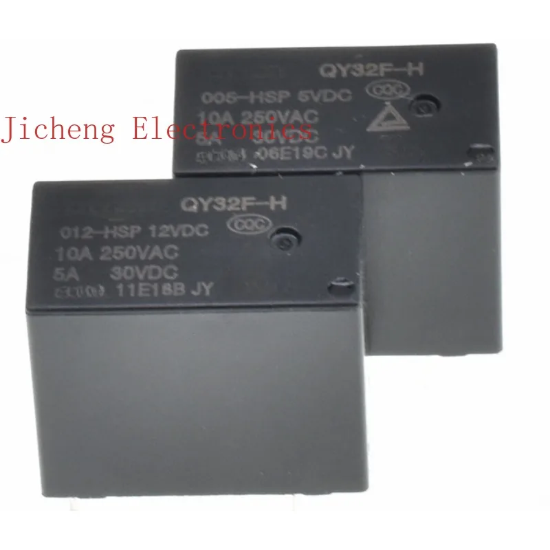 

10PCS QY32F-H small relay 5v4 pin 10a250vac normally open replacement HF32F