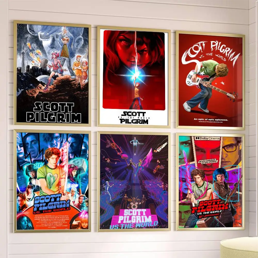 

Scott Pilgrim VS The World Poster Posters,waterproof Paper Stickers,coffee Shops,bar Living Rooms
