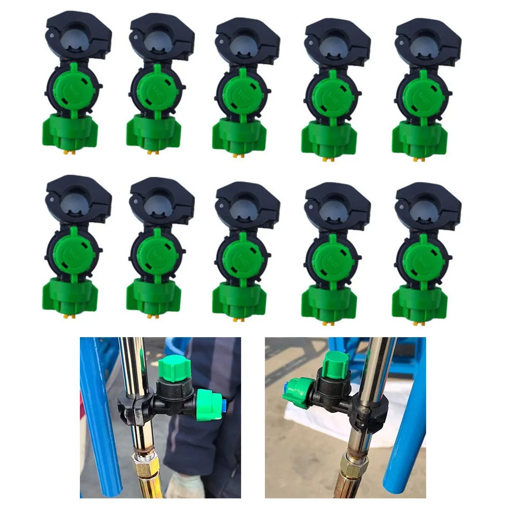 10Pcs Sprayer Nozzle Tractor-Mounted Agricultural Sprayer Nozzles Irrigation Sprinkler Head Garden Tool For 21-22mm Steel Pipes