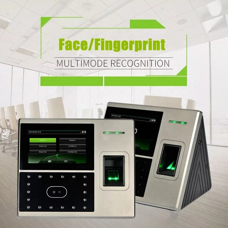 Staff Employee Face Fingerprint Access Control & Time Attendance Biometric Time Recorder Clock System Machin Uface800