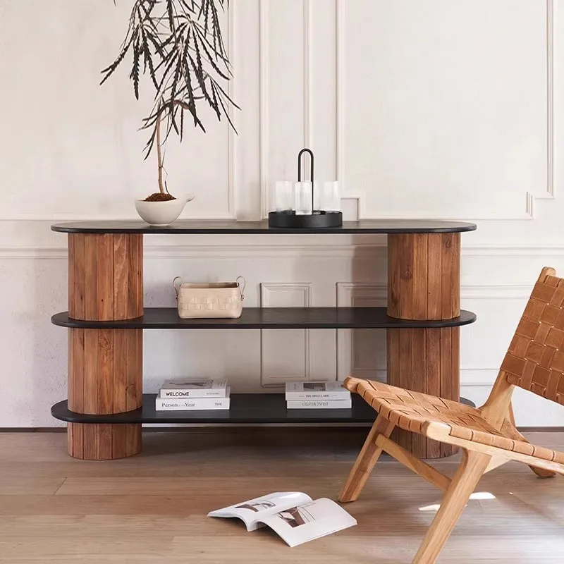 Cabinet Shelf Living Room B & B Villa Log Decorative Table Sofa Back