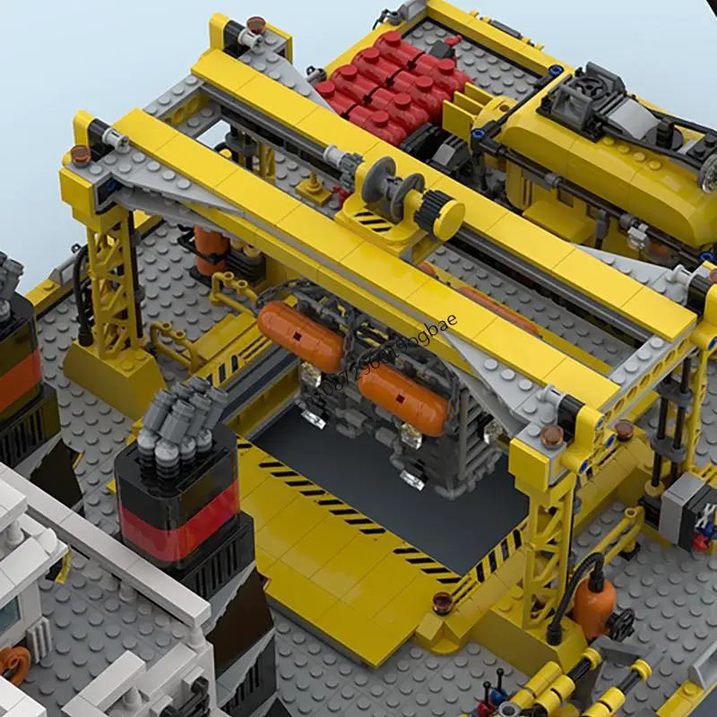 8200PCS MOC city Deep Sea Catamaran Research Vessel model DIY creative ideas Technology Child Toy Assembly Puzzle birthday Gift