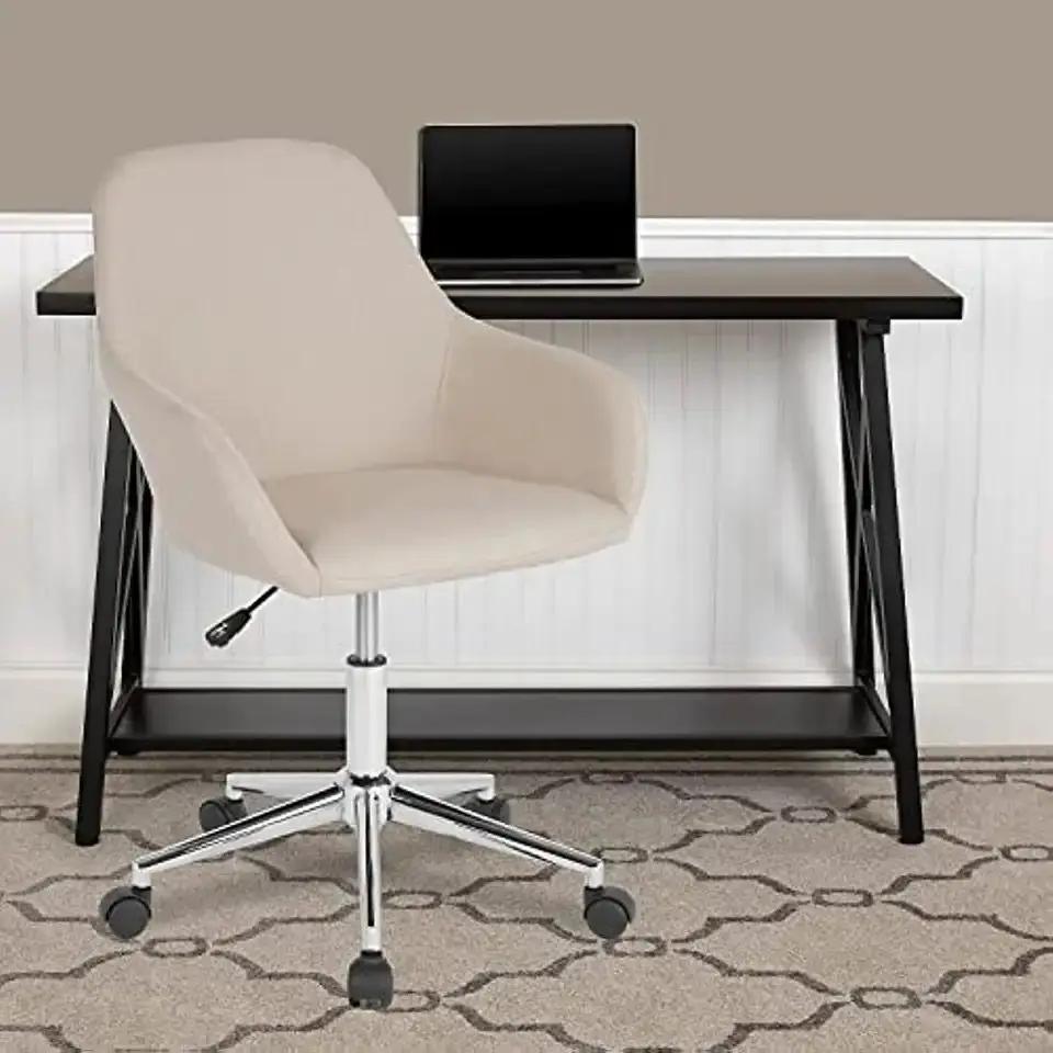 Home And Office Mid-Back Chair Fabric Modern Adjustbale Swivel Chair