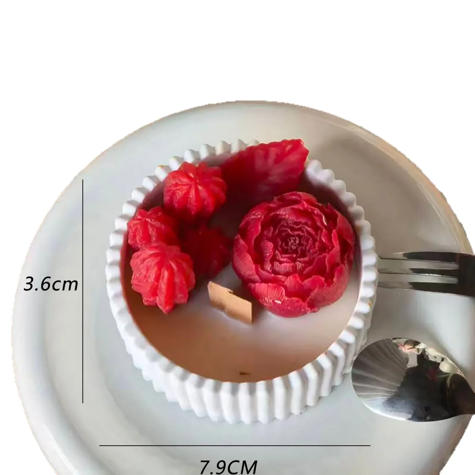 2pcs Floral Rose Cup Scented Candle, Ceramic Jar Aroma Wax Bedroom Decor Birthday Wedding Holiday Souvenir Gift