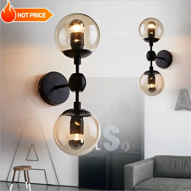 

Modern LED Double Headed Magic Bean Wall Light Living Room TV Background Wall Decoration Study Bedhead Lighting